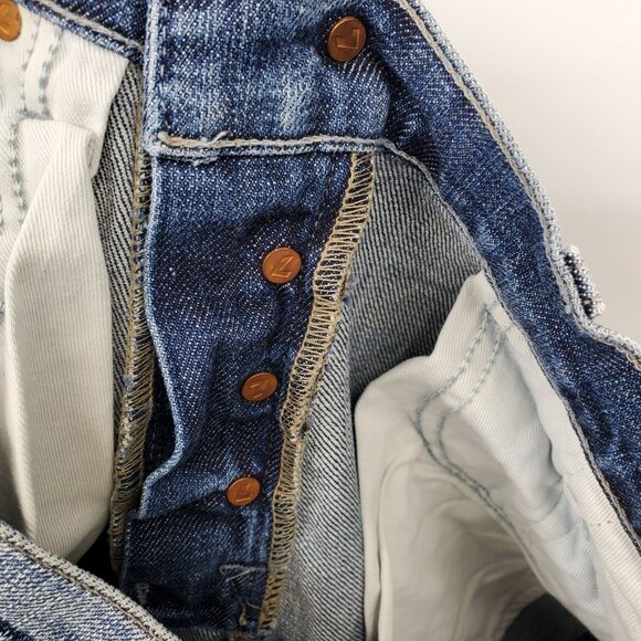 Seven For All Mankind Relaxed Button Fly Light Wash Jeans Size 33 - Picture 6 of 11